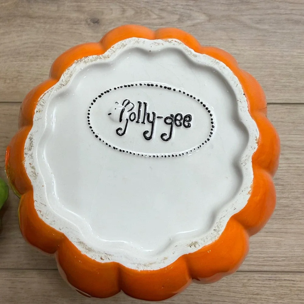 Pumpkin Cookie Jar Santa Elf Gnome‎ Bee Halloween Autumn Ceramic Golly Gee